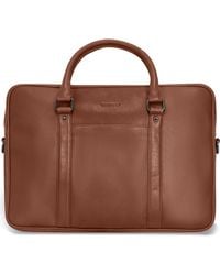 CHAMPS - Compact Leather Slim Briefcase - Lyst