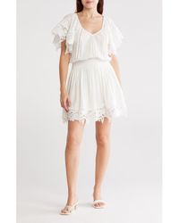 Ramy Brook - Jacy Lace Trim Short Sleeve Dress - Lyst