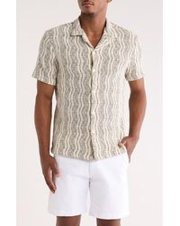Cactus Man - Irregular Stripe Open Stitch Camp Shirt - Lyst