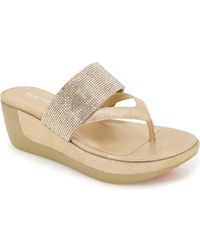Kenneth Cole - Pepea Crystal Platform Wedge Sandal - Lyst