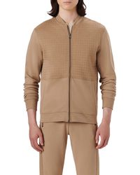 Bugatchi - Comfort Full Zip Organic Cotton Bomber Jacket - Lyst