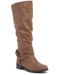 Trask Audra Slouchy Knee Boot - Brown