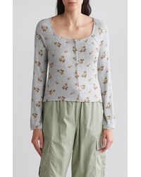 Lucky Brand - Pointelle Button-up Top - Lyst