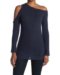 Go Couture - Tie Dye Cold Shoulder Top - Lyst