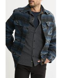 Jachs New York - Geometric Jacquard Faux Shearling Lined Jacket - Lyst