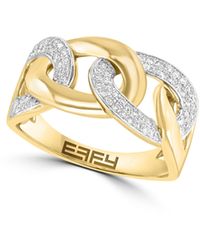 Effy - Diamond Chain Link Ring - Lyst