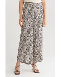 Adrianna Papell - Printed Wide Leg Pants - Lyst