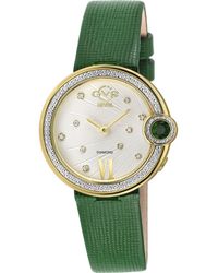 Gv2 - Perugia Diamond Leather Strap Watch, 33Mm - Lyst