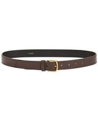 Vince - Stitched Flat Leather Belt - Lyst