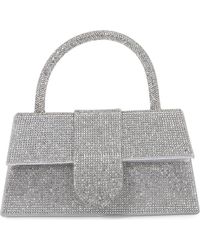 BERNESS - Rhinestone Embellished Top Handle Bag - Lyst