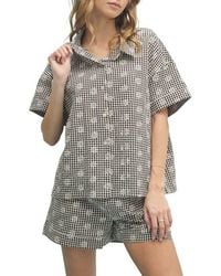 Wishlist - Floral Plaid Shirt And Shorts Set - Lyst
