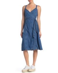 madewell gauze wrap dress