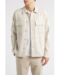 Vince - Linen & Cotton Button-Up Shirt Jacket - Lyst