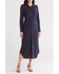 Nordstrom Rack - Button Front Knit Shirtdress - Lyst