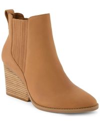 TOMS - Waxed Leather Bootie - Lyst