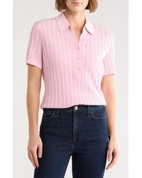 Brooks Brothers - Pointelle Stitch Polo Cardigan - Lyst