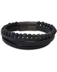 HMY Jewelry - Multi-Strand Bead & Braided Leather Bracelet - Lyst