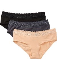 Felina - Lace Trim Bikini 3-Pack - Lyst