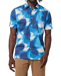 Good Man Brand - Big On-point Short Sleeve Organic Cotton Button-up Shirt - Lyst