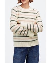 Madewell - Stripe Crewneck Cotton Sweater - Lyst