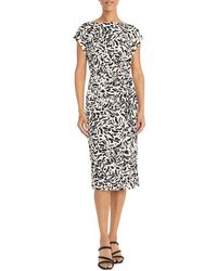 Maggy London - Tie Waist Midi Dress - Lyst