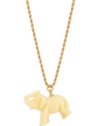 Kenneth Jay Lane - Elephant Pendant Necklace - Lyst