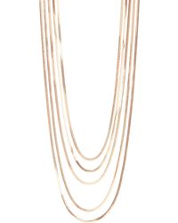 Tasha - Five-row Layered Snake Chain Layered Necklace - Lyst
