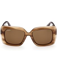 Max Mara - 54mm Rectangular Sunglasses - Lyst