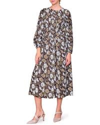 MELLODAY - Floral Long Sleeve Midi Dress - Lyst