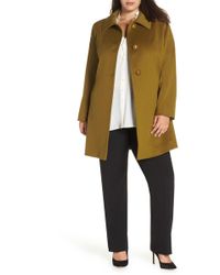 fleurette placket front wool car coat