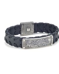 Samuel B. - Engraved Dragon Leather Bracelet - Lyst