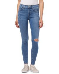 Joe's Jeans - Mid Rise Destructed Skinny Ankle Jeans - Lyst