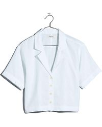 Madewell - Resort Linen Crop Shirt - Lyst