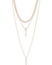 Nordstrom - Bar Pendant Triple Layered Necklace - Lyst