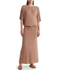 Go Couture - Dolman Short Sleeve Maxi Dress - Lyst