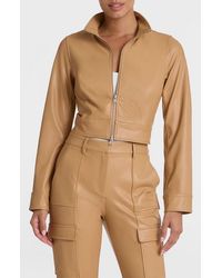 Commando - Faux Leather Crop Biker Jacket - Lyst