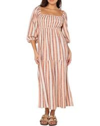 Roxy - Sorrento Sands Off The Shoulder Midi Dress - Lyst