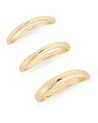 Nordstrom Rack - Demi-Fine Set Of 3 Wavy Band Rings - Lyst