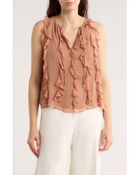 Halogen® - Ruffle Sleeveless Top - Lyst