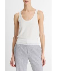 Vince - Double Layer Mesh Sweater Tank - Lyst