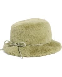 La Fiorentina - Faux Fur Bucket Hat - Lyst