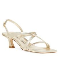 Stuart Weitzman - Oasis 50 Kitten Heel Slingback Sandal - Lyst