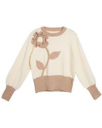 Saachi - Ruffled Bloom Pullover Sweater - Lyst
