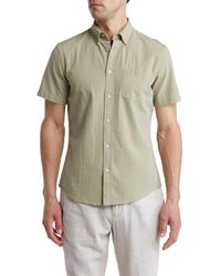 14th & Union - Short Sleeve Seersucker Button-down Shirt - Lyst