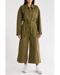 Denimist - Utility Crop Wide Leg Jumpsuit - Lyst