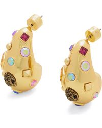 Kurt Geiger - Mixed Crystal Dome Drop Earrings - Lyst