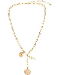 Panacea - Shell & Fish Charm Lariat Necklace - Lyst