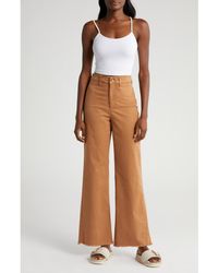 Marine Layer - Bridget High Waist Raw Hem Wide Leg Pants - Lyst