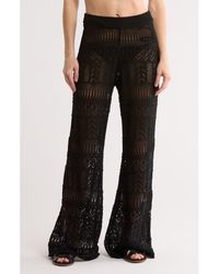 Elan - Open Knit Wide Leg Cover-Up Pants - Lyst