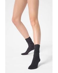 Oroblu - Diamond Rib Crew Socks - Lyst